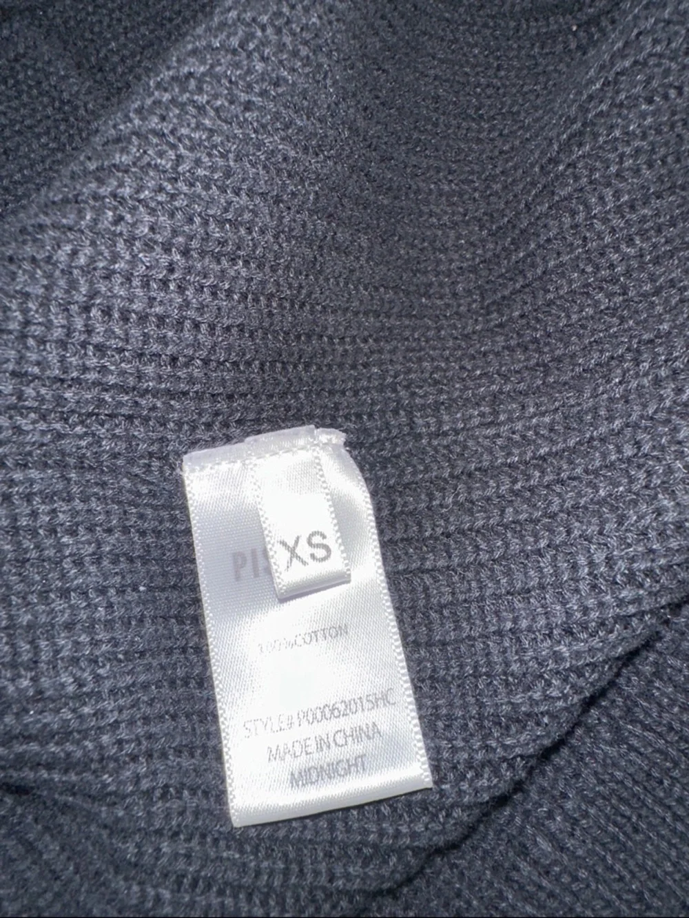Pistola Black Ribbed Crewneck Sweater with Chest pocket size xsmall